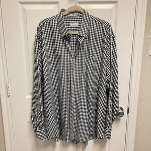 Peter Millar Men’s black and white dress shirt. Sz XXL